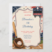 Invitation Fête d'anniversaire de baseball (Devant)