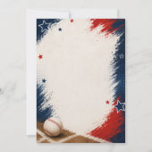 Invitation Fête d'anniversaire de baseball (Dos)
