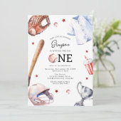 Invitation Fête d'anniversaire de baseball pour enfants (Debout devant)