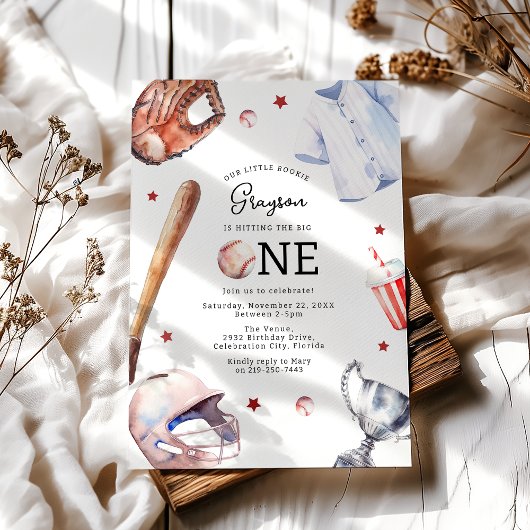 Invitation Fête d'anniversaire de baseball pour enfants