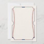 Invitation Fête d'anniversaire de baseball Recrue de l'année (Dos)