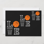 Invitation Fête d'anniversaire de basket-ball, Joueur de bask (Dos)