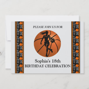 Invitation Fête d'anniversaire de basket-ball, Joueur de bask
