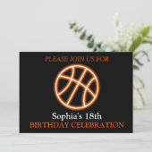 Invitation Fête d'anniversaire de basket-ball, Joueur de bask (Debout devant)