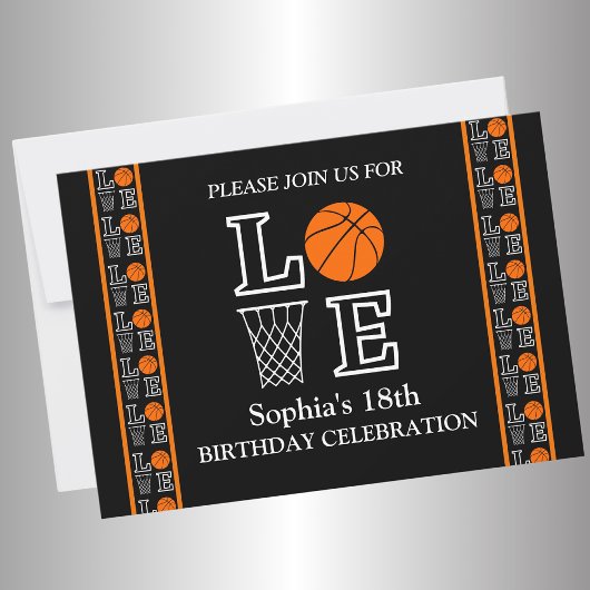 Invitation Fête d'anniversaire de basket-ball, Joueur de bask