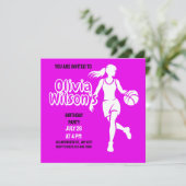 Invitation Fête d'anniversaire de basket-ball, Joueur de bask (Debout devant)