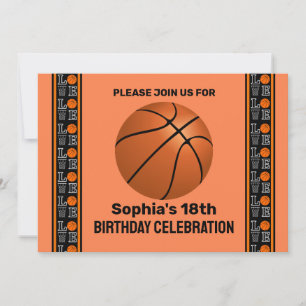 Invitation Fête d'anniversaire de basket-ball, Joueur de bask