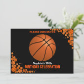 Invitation Fête d'anniversaire de basket-ball, Joueur de bask (Debout devant)