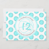 Invitation fête d'anniversaire de basket-ball ou d'équipe pou (Dos)