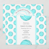 Invitation fête d'anniversaire de basket-ball ou d'équipe pou (Devant / Derrière)