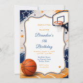 Invitation Fête d'anniversaire de basketball (Devant)