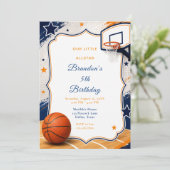 Invitation Fête d'anniversaire de basketball (Debout devant)