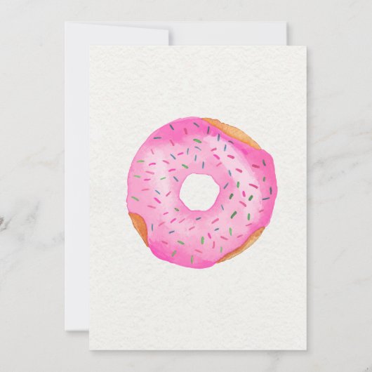 Invitation Fête d'anniversaire de beignet (Dos)