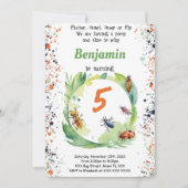 Invitation Fête d'anniversaire de bogues modifiables (Devant)