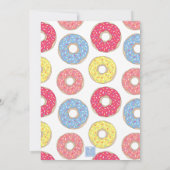 Invitation Fête d'anniversaire de boulangerie de donuts perso (Dos)
