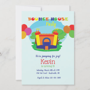 Invitation Fête d'anniversaire de Bounce House