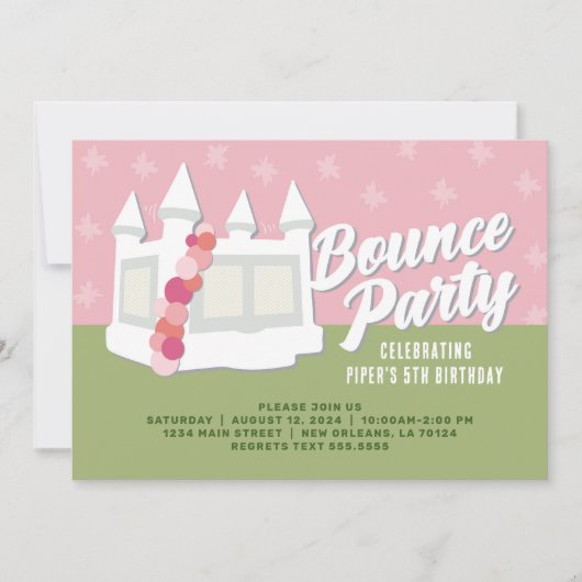 Invitation Fête d'anniversaire de Bounce House (Devant)