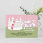 Invitation Fête d'anniversaire de Bounce House (Debout devant)