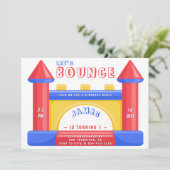 Invitation Fête d'anniversaire de Bounce House (Debout devant)