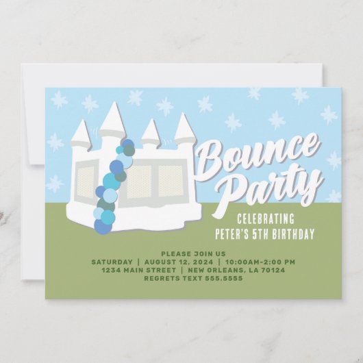Invitation Fête d'anniversaire de Bounce House (Devant)