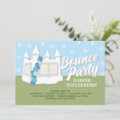 Invitation Fête d'anniversaire de Bounce House (Debout devant)