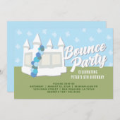 Invitation Fête d'anniversaire de Bounce House (Devant / Derrière)