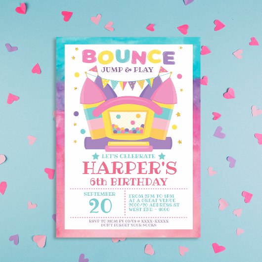 Invitation Fête d'anniversaire de Bounce House
