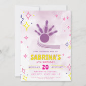 Invitation fête d'anniversaire de bowling  (Devant)