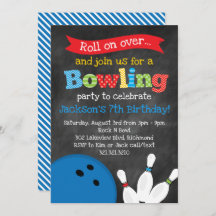 Fête d'anniversaire de bowling - tableau