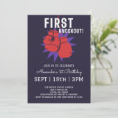 Invitation Fête d'anniversaire de boxe 1 an (Debout devant)