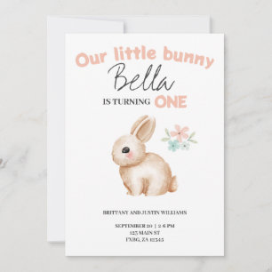 Invitation fête d'anniversaire de Bunny