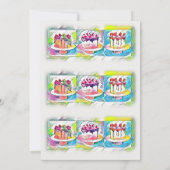 Invitation Fête d'anniversaire de Cake Art (Dos)