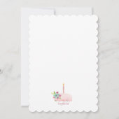 Invitation Fête d'anniversaire de Cake Smash (Dos)