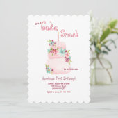 Invitation Fête d'anniversaire de Cake Smash (Debout devant)