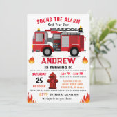 Invitation Fête d'anniversaire de camion pour garçon (Debout devant)