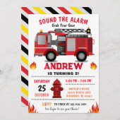 Invitation Fête d'anniversaire de camion pour garçon (Devant / Derrière)