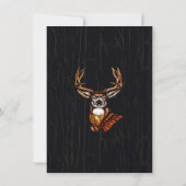 Invitation Fête d'anniversaire de campagne rustique de cerf e (Dos)