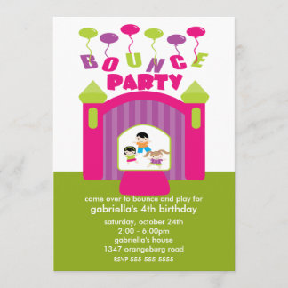 Invitation Fête d'anniversaire de Chambre de rebond