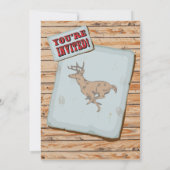 Invitation Fête d'anniversaire de chasse de vieux buck rustiq (Dos)