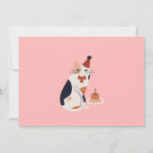 Invitation Fête d'anniversaire de chat (Dos)