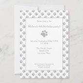 Invitation Fête d'anniversaire de chat Birman/Ragdoll Tabby p (Dos)