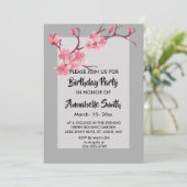 Invitation Fête d'anniversaire de Cherry Blossom (Debout devant)