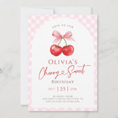 Invitation Fête d'anniversaire de Cherry Sweet Girl (Devant)