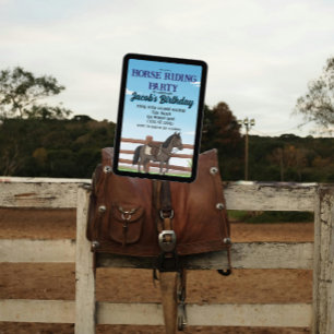 Invitation Fête d'anniversaire de cheval pour garçon