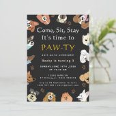 Invitation Fête d'anniversaire de chien (Debout devant)