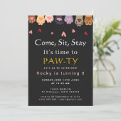 Invitation Fête d'anniversaire de chien (Debout devant)