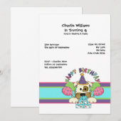Invitation Fête d'anniversaire de chien (Devant / Derrière)