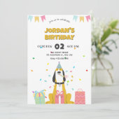 Invitation fête d'anniversaire de chien (Debout devant)
