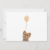 Invitation Fête d'anniversaire de chien (Dos)