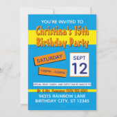 Invitation Fête d'anniversaire de chien - conga (Dos)